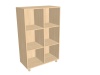 Шкаф "Мозаика" двухсекционный, 6 ячеек без дверок, размеры: 801х420х1260 мм