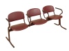 Блок стульев 3-х местный с подлокотниками. Неоткидные сиденья. БС3(пнс) (Ткань, искусственная кожа)