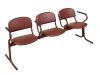Блок стульев 3-х местный с подлокотниками, откидные сидения БС3(пос) (ткань,кожа)