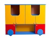 Стенка детской мебели "Веселый паровоз" (пассажирский вагон), размеры: 1625х355х1204 мм